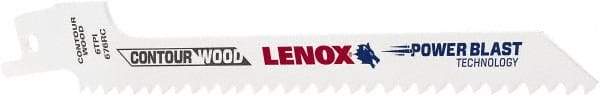 Lenox - 6" Long x 7/16" Thick, Bi-Metal Reciprocating Saw Blade - Tapered Profile, 6 TPI, Toothed Edge, Universal Shank - Industrial Tool & Supply