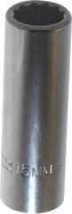 Proto - 3/8" Drive, Deep Hand Socket - 12 Points, 2-3/4" OAL, Chrome Finish - Industrial Tool & Supply