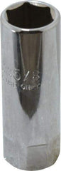 Proto - 5/8", 1/2" Drive, Spark Plug Hand Socket - 6 Points, 2-1/2" OAL, Chrome Finish - Industrial Tool & Supply