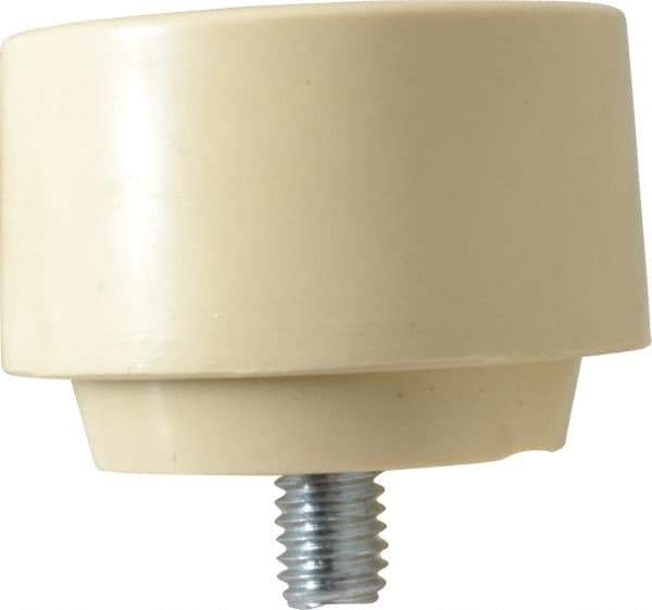 Proto - 2-1/2" Face Diam, Grade Medium Hard, Cream Hammer Tip/Face - Rubber - Industrial Tool & Supply
