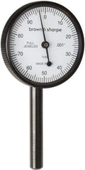 TESA Brown & Sharpe - 0.2 Inch Range, 0.001 Inch Dial Graduation, Dial Test Indicator - 1-1/2 Inch, 0-100 Dial Reading - Industrial Tool & Supply