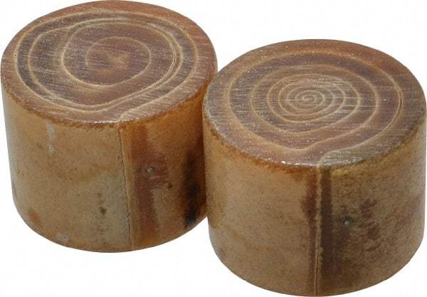 Garland - 1-3/4" Face Diam, Grade Medium Soft, Natural Hammer Tip/Face - Rawhide - Industrial Tool & Supply