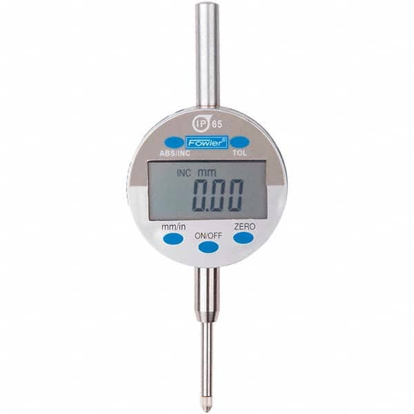 Fowler - 0 to mm Range (0 to 1/2" Range), 0.01mm/0.0005" Resolution, Electronic Drop Indicator - Industrial Tool & Supply