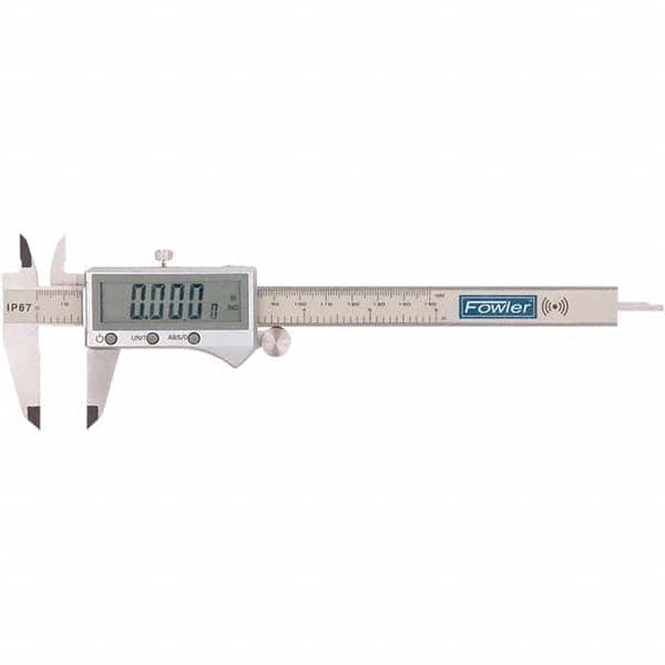 Fowler - 0 to 6" Range, 0.01mm Resolution, IP67 Electronic Caliper - Industrial Tool & Supply