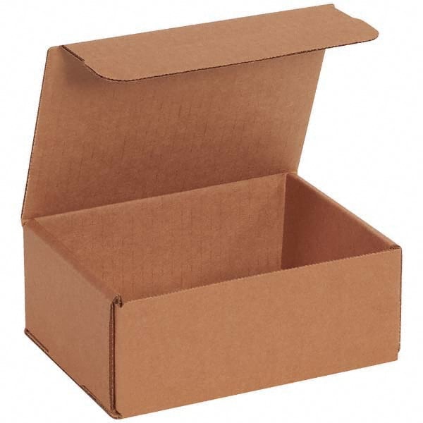 Made in USA - Pack of (50), 4-7/8" Wide x 6-1/2" Long x 2-5/8" High Corrugated Shipping Boxes - Industrial Tool & Supply