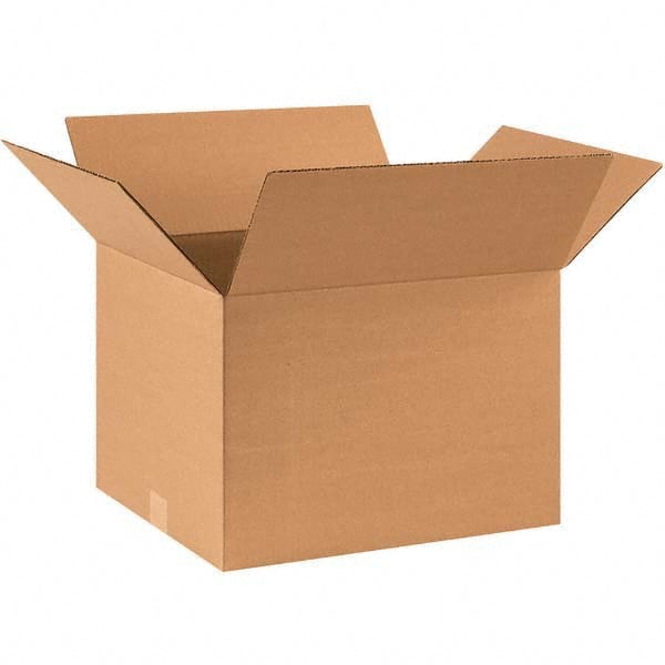 Made in USA - Pack of (25), 14-3/4" Wide x 17-1/2" Long x 12-1/2" High Corrugated Shipping Boxes - Industrial Tool & Supply