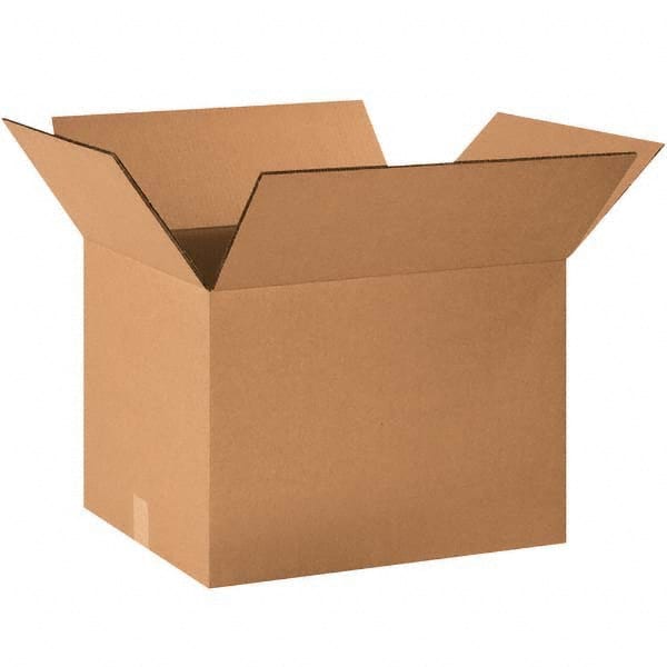 Made in USA - Pack of (15), 16" Wide x 20" Long x 10" High Corrugated Shipping Boxes - Industrial Tool & Supply
