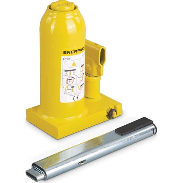 Enerpac - Manual Bottle, Screw, Ratchet & Hydraulic Jacks Type: Hydraulic Bottle Jack Load Capacity (Ton): 8 (Inch) - Industrial Tool & Supply