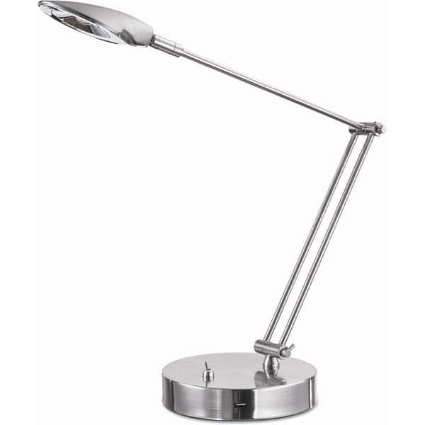 ALERA - Task Lights Fixture Type: Desk Color: Brushed Nickel - Industrial Tool & Supply