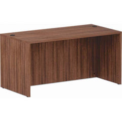 ALERA - Office Desks Type: Straight Front Desk Shell Color: Modern Walnut - Industrial Tool & Supply