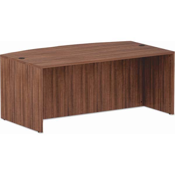 ALERA - Office Desks Type: Bow Front Desk Sheel Color: Modern Walnut - Industrial Tool & Supply