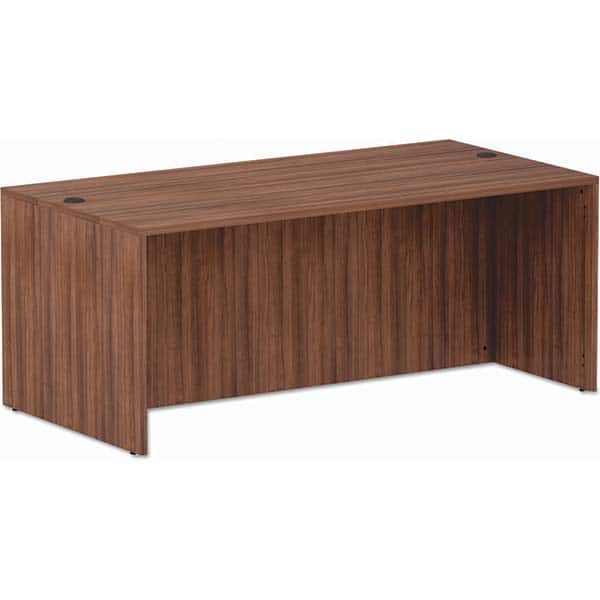 ALERA - Office Desks Type: Straight Front Desk Shell Color: Modern Walnut - Industrial Tool & Supply