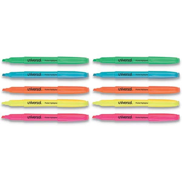 UNIVERSAL - Markers & Paintsticks Type: Highlighters Color: Assorted - Industrial Tool & Supply