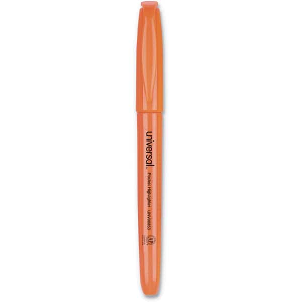 UNIVERSAL - Markers & Paintsticks Type: Highlighters Color: Fluorescent Orange - Industrial Tool & Supply