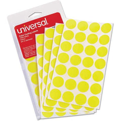 UNIVERSAL - Labels, Ribbons & Tapes Type: Color Coding Labels Color: Yellow - Industrial Tool & Supply