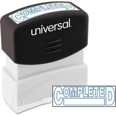 UNIVERSAL - Pre-inked Stock Stamps Type: Message Message: COMPLETED - Industrial Tool & Supply