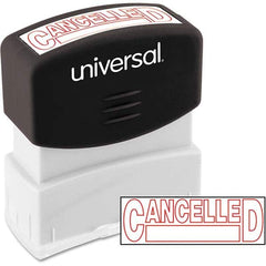 UNIVERSAL - Pre-inked Stock Stamps Type: Message Message: CANCELLED - Industrial Tool & Supply