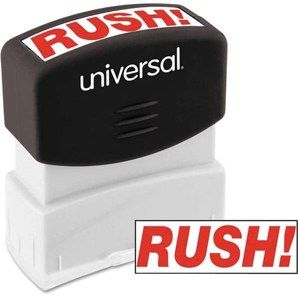 UNIVERSAL - Pre-inked Stock Stamps Type: Message Message: RUSH - Industrial Tool & Supply