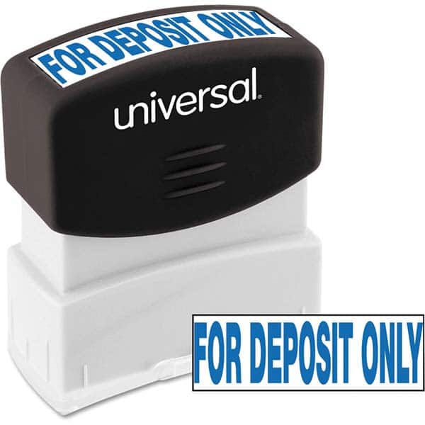 UNIVERSAL - Pre-inked Stock Stamps Type: Message Message: for DEPOSIT ONLY - Industrial Tool & Supply