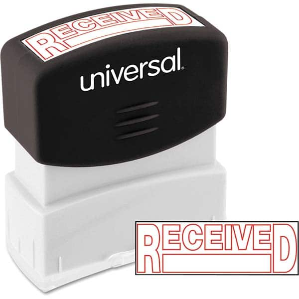 UNIVERSAL - Pre-inked Stock Stamps Type: Message Message: RECEIVED - Industrial Tool & Supply