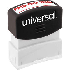 UNIVERSAL - Pre-inked Stock Stamps Type: Message Message: PAID ONLINE - Industrial Tool & Supply