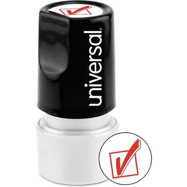 UNIVERSAL - Pre-inked Stock Stamps Type: Message Message: CHECK MARK (ICON) - Industrial Tool & Supply