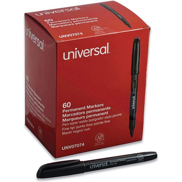 UNIVERSAL - Markers & Paintsticks Type: Permanent Color: Black - Industrial Tool & Supply