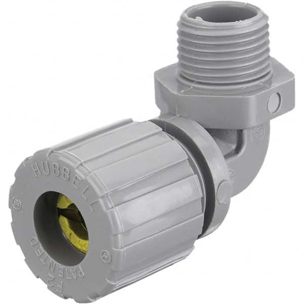 Hubbell Wiring Device-Kellems - 0.63 to 0.75" Liquidtight Elbow Strain Relief Cord Grip - Industrial Tool & Supply