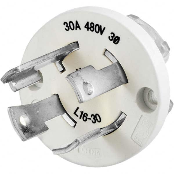 Hubbell Wiring Device-Kellems - 3-Phase Delta 480 VAC 30A NEMA L16-30P Industrial Twist Lock Plug - Industrial Tool & Supply