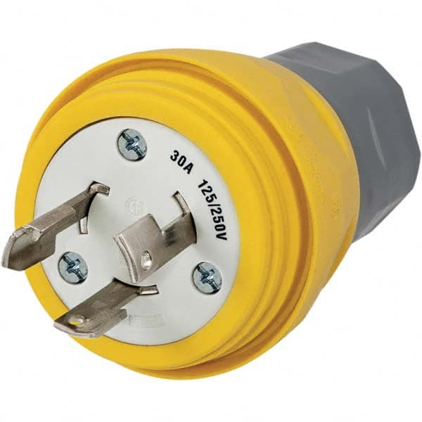 Hubbell Wiring Device-Kellems - 125/250 VAC 30A NonNEMA Industrial Twist Lock Plug - Industrial Tool & Supply