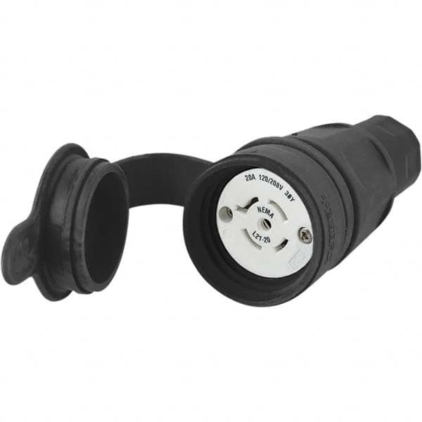 Hubbell Wiring Device-Kellems - 3-Phase Wye 120/208 VAC 20A NEMA L21-20R Industrial Twist Lock Connector - Industrial Tool & Supply