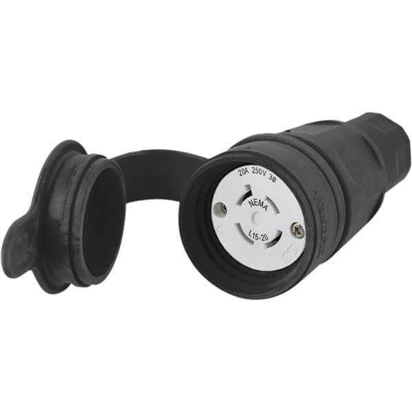 Hubbell Wiring Device-Kellems - 3-Phase Delta 250 VAC 20A NEMA L15-20R Industrial Twist Lock Connector - Industrial Tool & Supply