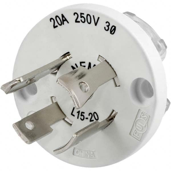 Hubbell Wiring Device-Kellems - 3-Phase Delta 250 VAC 20A NEMA L15-20P Industrial Twist Lock Plug - Industrial Tool & Supply