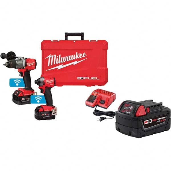 18 Volt Combination Tool Kit Includes 1/2″ Drill/Driver, 1/4″ Impact Driver, Lithium-Ion Battery