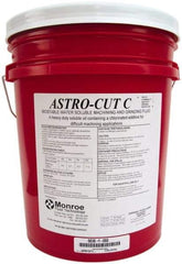 Monroe Fluid Technology - Astro-Cut C, 5 Gal Pail Cutting & Grinding Fluid - Water Soluble, For CNC Milling, Drilling, Tapping, Turning - Industrial Tool & Supply