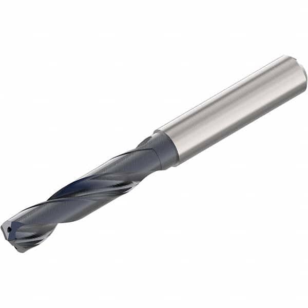 Seco - 4.9mm 140° Spiral Flute Solid Carbide Screw Machine Drill Bit - Industrial Tool & Supply