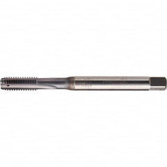 Emuge - M10x1.50 Metric 6H 0 Flute TiCN Finish Cobalt Machine Tap - Industrial Tool & Supply