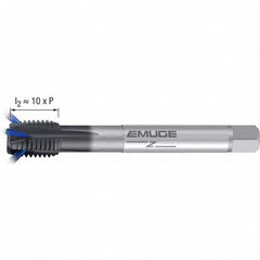 Emuge - M12x1.75 Metric 6G 0 Flute GLT-1 Finish Cobalt Spiral Point Tap - Industrial Tool & Supply