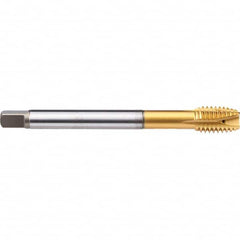 Emuge - M12x1.75 Metric 6G 0 Flute TiN Finish Cobalt Spiral Point Tap - Industrial Tool & Supply