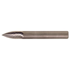 SG-42 Standard Cut Solid Carbide Bur-Pointed Tree Shape - Exact Industrial Supply