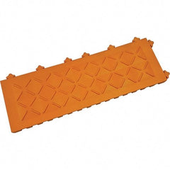 Ergo Advantage - 6" Long x 18" Wide x 1" Thick, Anti-Fatigue Modular Matting Anti-Fatigue Flooring - 2 Interlocking Sides, Orange, For Dry Areas - Industrial Tool & Supply