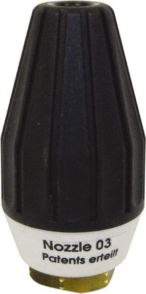 Kranzle - 3,200 psi Rotating, Brass, Ceramic, Plastic & Rubber, Turbo Pressure Washer Nozzle - 0.91mm Orifice Diam, 1/4" Thread, Female, Black & White - Industrial Tool & Supply