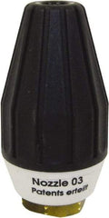 Kranzle - 3,200 psi Rotating, Brass, Ceramic, Plastic & Rubber, Turbo Pressure Washer Nozzle - 0.91mm Orifice Diam, 1/4" Thread, Female, Black & White - Industrial Tool & Supply