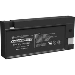 Power-Sonic - Lead-Acid, Quick-Disconnect Tab Terminal, 12 Volt, 2.3 Amp, Lead Rechargeable Battery - 3/16" Tab Width x 0.8mm Tab Thickness, 0.94" Wide x 2.4" High x 7.17" Deep - Industrial Tool & Supply