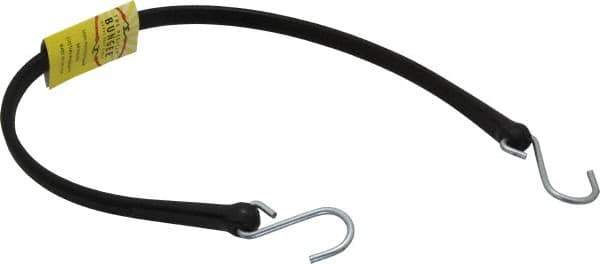 The Perfect Bungee - Heavy Duty Tie Down with S Hook - 36" OAL, Black - Industrial Tool & Supply