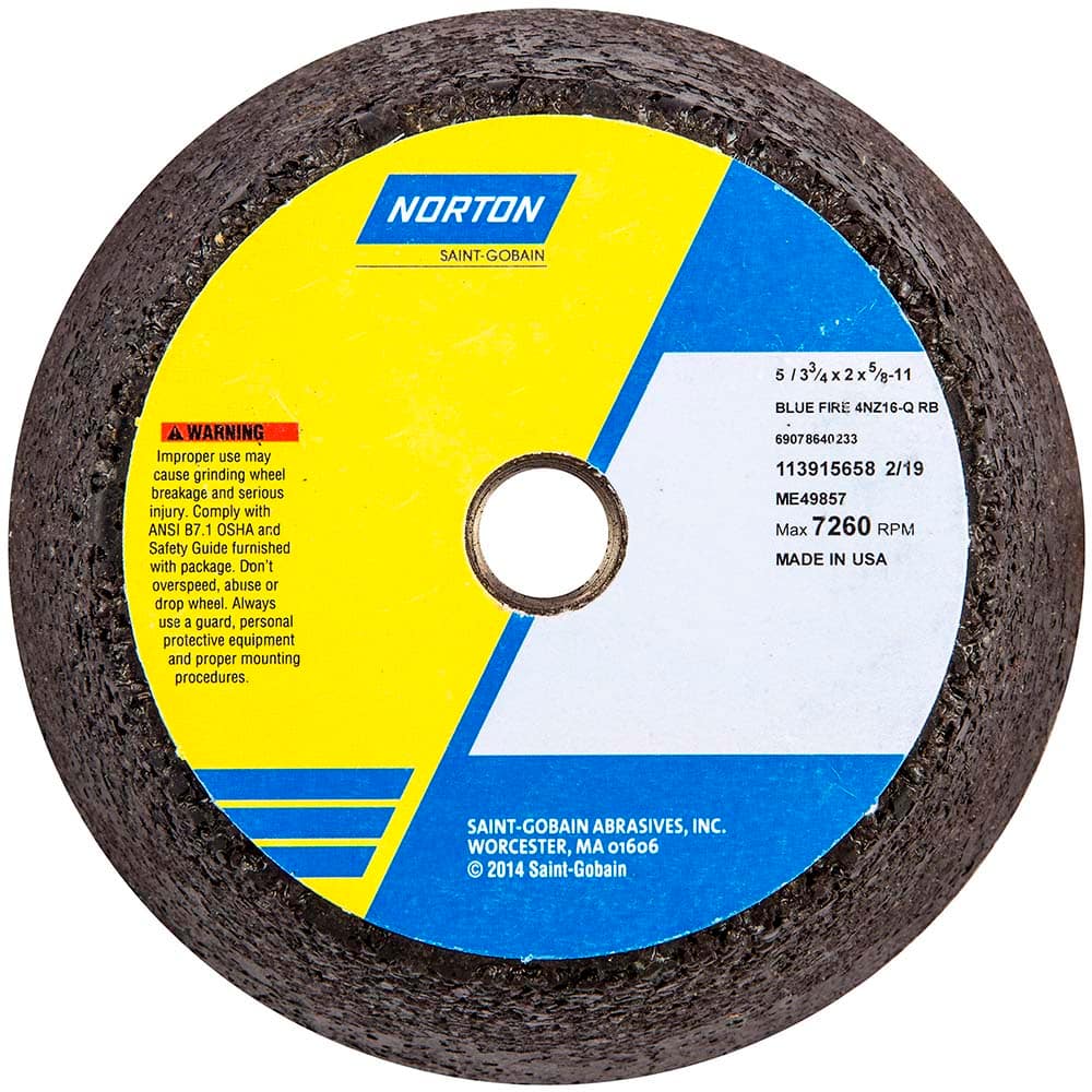 Norton - Tool & Cutter Grinding Wheels Wheel Type: Type 11 Superabrasive Wheel Type Number: B42 - Industrial Tool & Supply