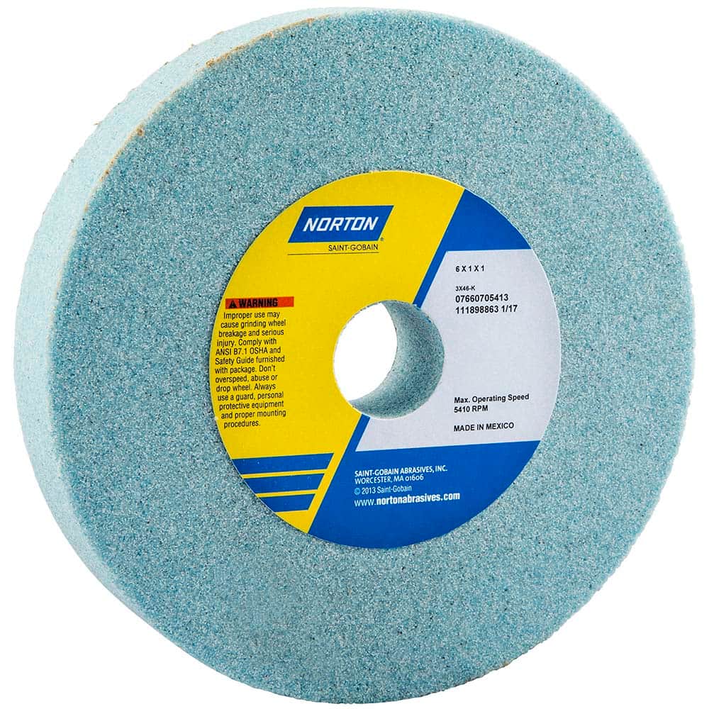Norton - Bench & Pedestal Grinding Wheels Wheel Diameter (Inch): 6 Hole Size (Inch): 1 - Industrial Tool & Supply