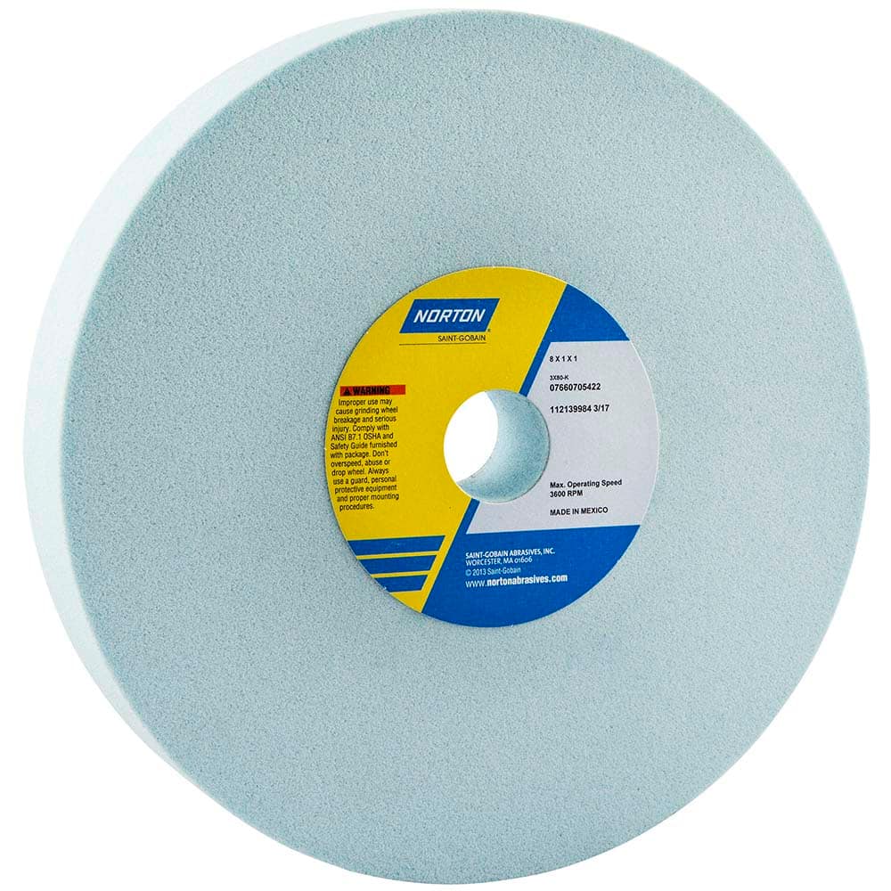 Norton - Bench & Pedestal Grinding Wheels Wheel Diameter (Inch): 8 Hole Size (Inch): 1 - Industrial Tool & Supply