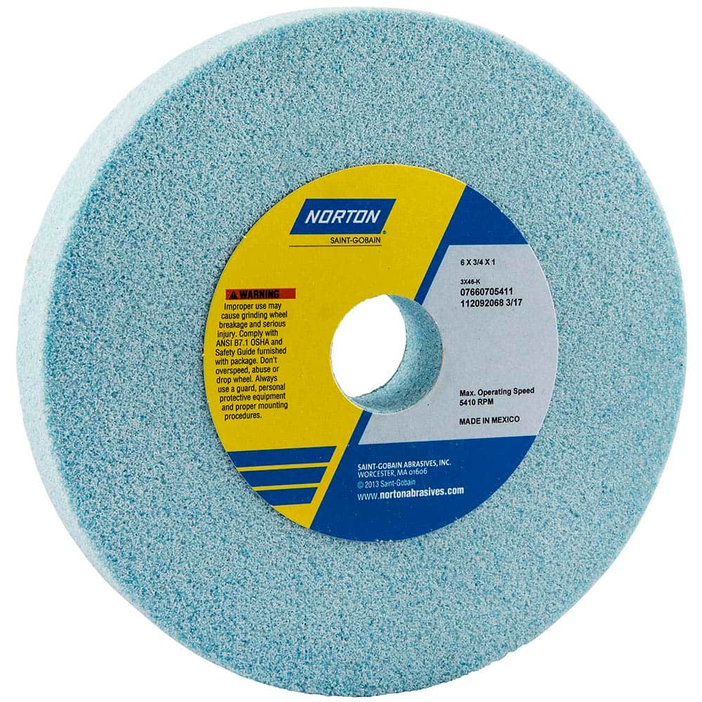Norton - Bench & Pedestal Grinding Wheels Wheel Diameter (Inch): 6 Hole Size (Inch): 1 - Industrial Tool & Supply
