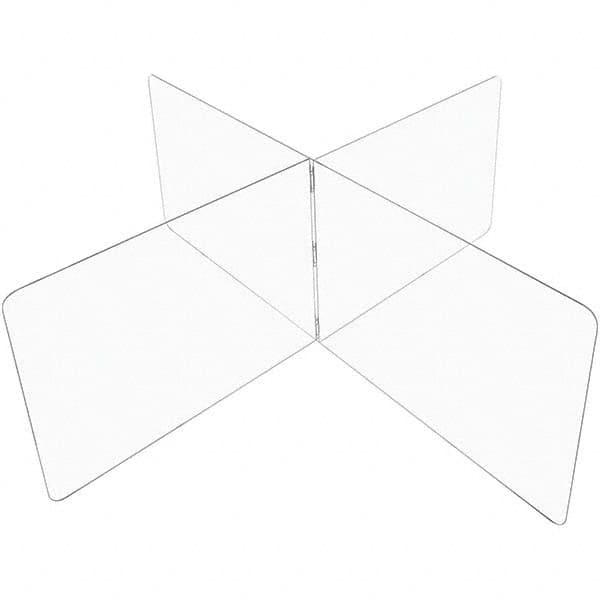 USA Sealing - 48" x 72" Self-Supporting Partition & Panel System-Social Distancing Barrier - Industrial Tool & Supply